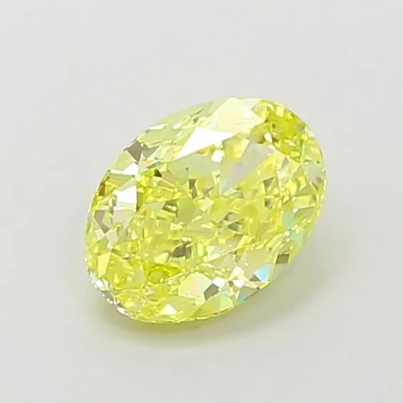 1ct OVAL Fancy Vivid Yellow VS1 Coloured Lab diamond