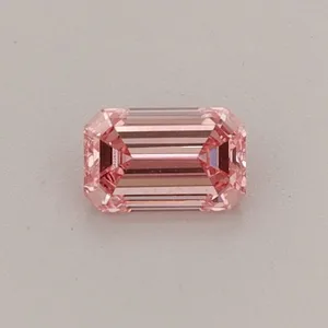 0.31ct EMERALD Fancy Vivid Pink VVS2 Coloured Lab diamond