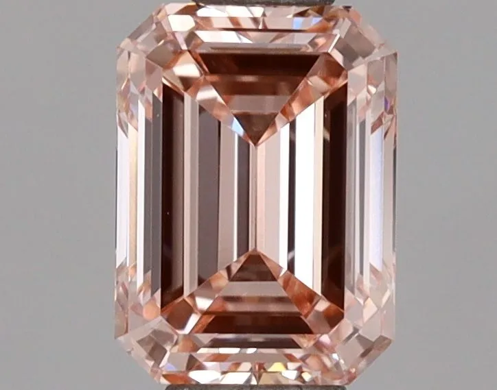 1.00ct EMERALD Fancy Intense Pink VS1 Coloured Lab diamond