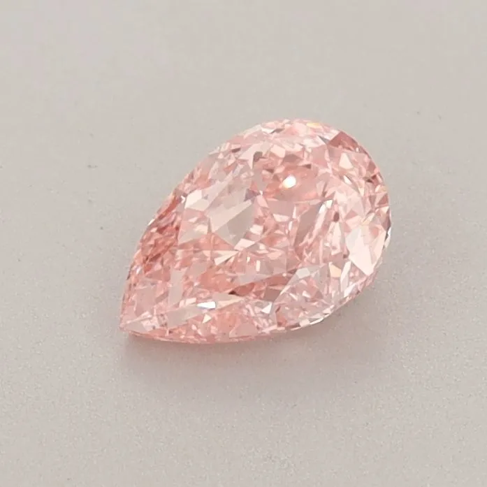 0.60ct PEAR Fancy Vivid Pink VS2 Coloured Lab diamond