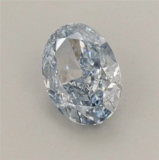 0.75ct OVAL Fancy Intense Blue VVS2 Coloured Lab diamond