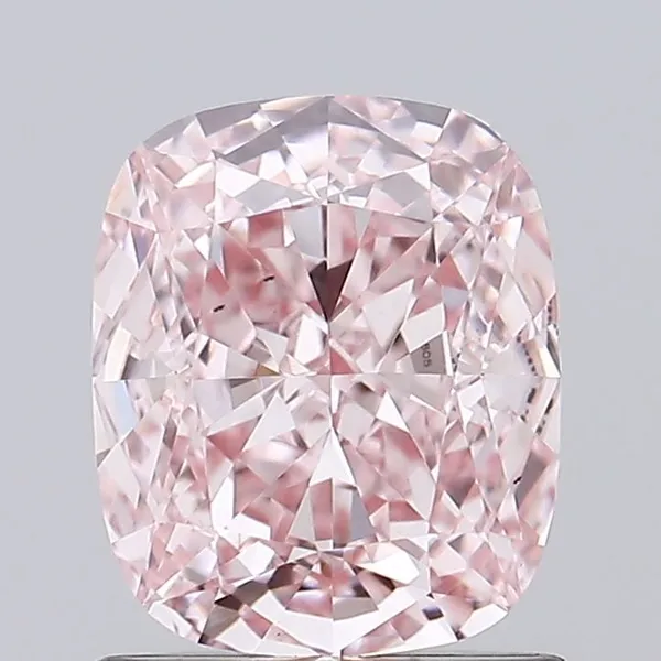 1.11ct CUSHION Fancy Intense Pink VS1 Coloured Lab diamond