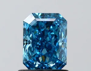 1.11ct RADIANT Fancy Vivid Blue VVS2 Coloured Lab diamond