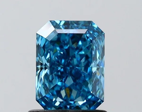 1.11ct RADIANT Fancy Vivid Blue VVS2 Coloured Lab diamond