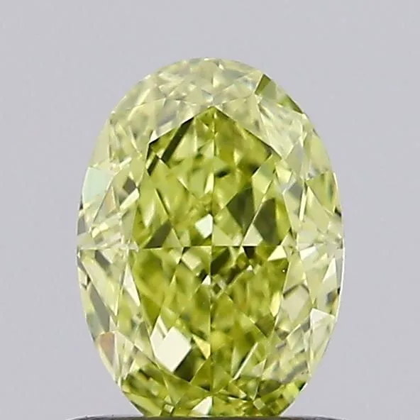 0.61ct OVAL Fancy Intense Yellow VS1 Coloured Lab diamond