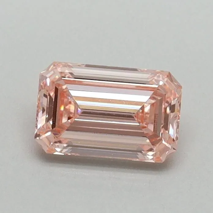 0.64ct EMERALD Fancy Intense Pink VVS2 Coloured Lab diamond