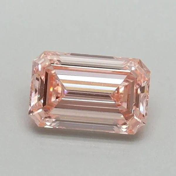 0.64ct EMERALD Fancy Intense Pink VVS2 Coloured Lab diamond