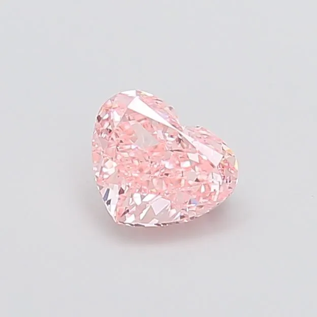 0.91ct HEART Fancy Vivid Pink VS1 Coloured Lab diamond