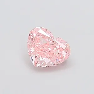 0.91ct HEART Fancy Vivid Pink VS1 Coloured Lab diamond