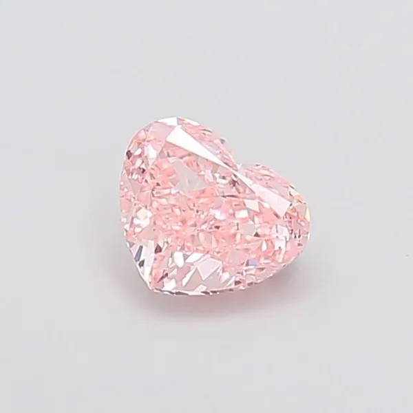 0.91ct HEART Fancy Vivid Pink VS1 Coloured Lab diamond