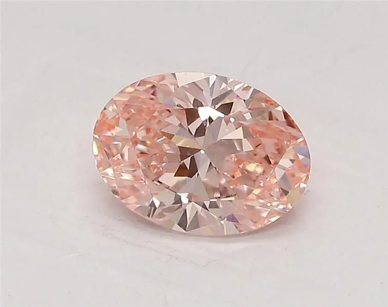 0.73ct OVAL Fancy Vivid Pink VS1 Coloured Lab diamond