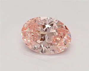 0.73ct OVAL Fancy Vivid Pink VS1 Coloured Lab diamond