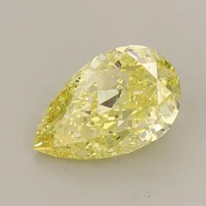 0.81ct PEAR Fancy Intense Yellow VS2 Coloured Lab diamond