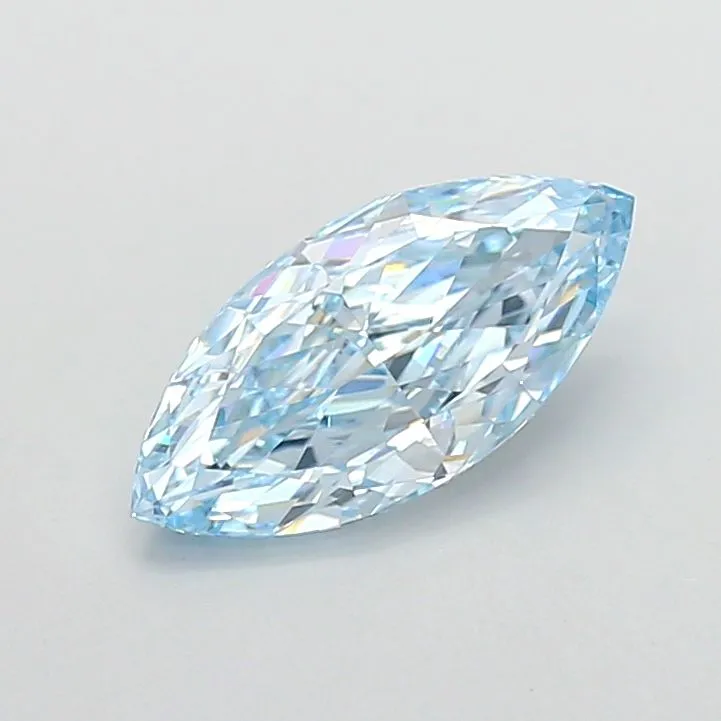 2.05ct MARQUISE Fancy Vivid Blue VVS2 Coloured Lab diamond