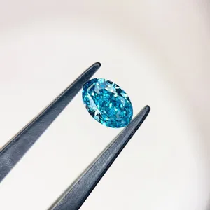 1.04ct OVAL Fancy Vivid Blue VVS1 Coloured Lab diamond