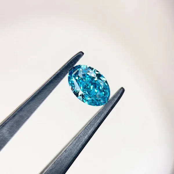 1.04ct OVAL Fancy Vivid Blue VVS1 Coloured Lab diamond