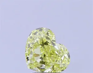 1.52ct HEART Fancy Yellow VS1 Coloured Lab diamond