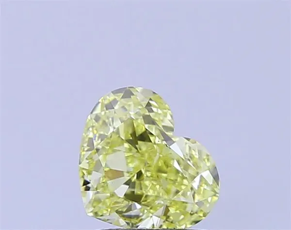 1.52ct HEART Fancy Yellow VS1 Coloured Lab diamond