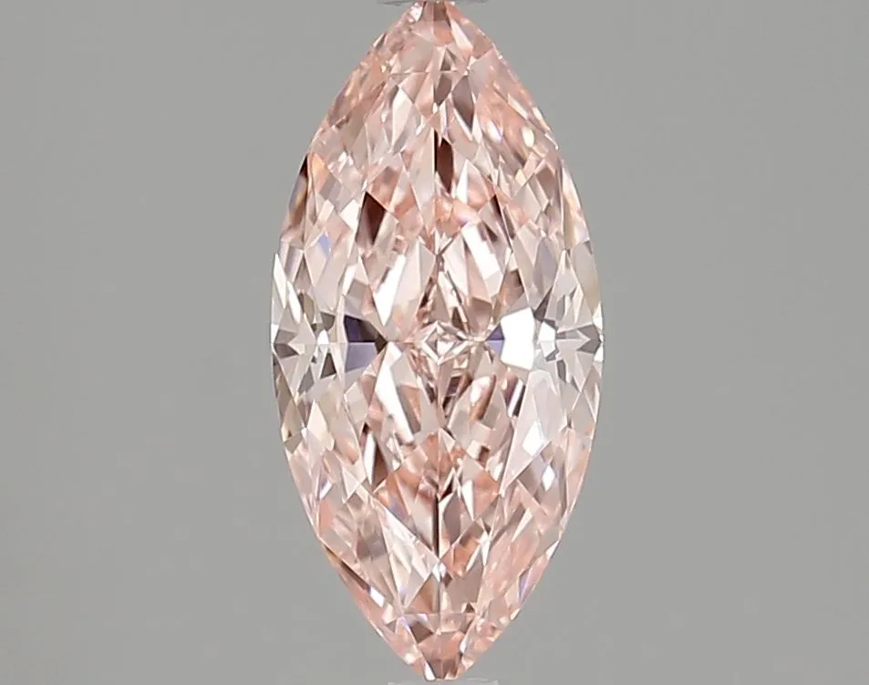 1.55ct MARQUISE Fancy Vivid Pink VVS2 Coloured Lab diamond
