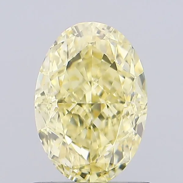 1.05ct OVAL Fancy Yellow VVS2 Coloured Lab diamond