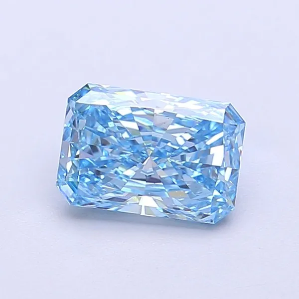 1.13ct RADIANT Fancy Vivid Blue VVS2 Coloured Lab diamond