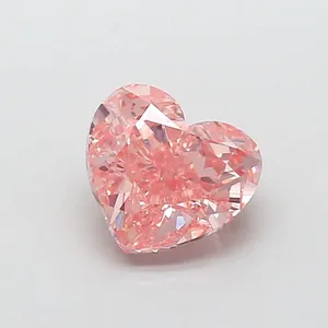 1.69ct HEART Fancy Intense Pink VS1 Coloured Lab diamond