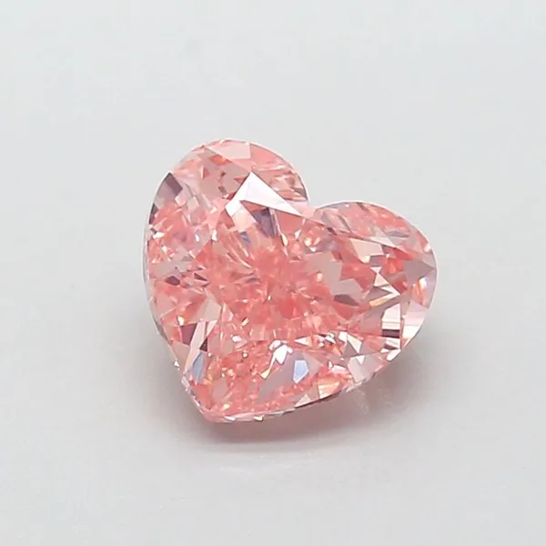 1.69ct HEART Fancy Intense Pink VS1 Coloured Lab diamond