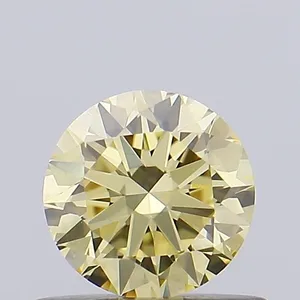 0.53ct ROUND Fancy Yellow VVS2 Coloured Lab diamond
