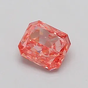 0.51ct RADIANT Fancy Vivid Pink VVS2 Coloured Lab diamond