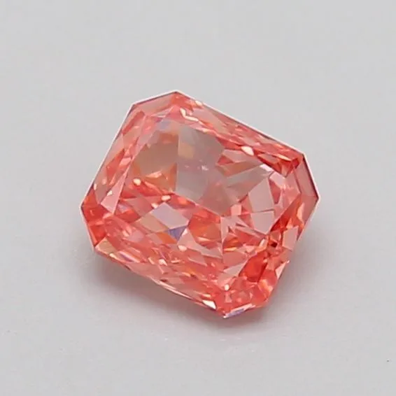 0.51ct RADIANT Fancy Vivid Pink VVS2 Coloured Lab diamond