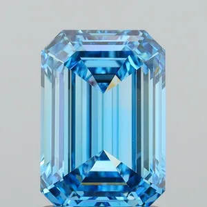 1.85ct EMERALD Fancy Vivid Blue VVS2 Coloured Lab diamond