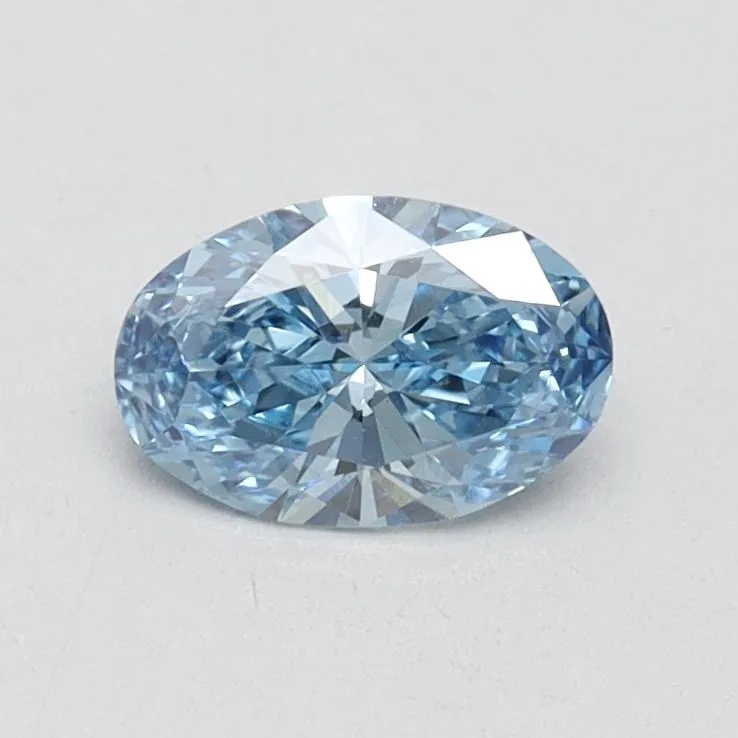 0.51ct OVAL Fancy Vivid Blue VVS2 Coloured Lab diamond