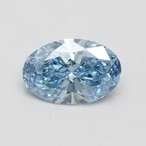 0.51ct OVAL Fancy Vivid Blue VVS2 Coloured Lab diamond