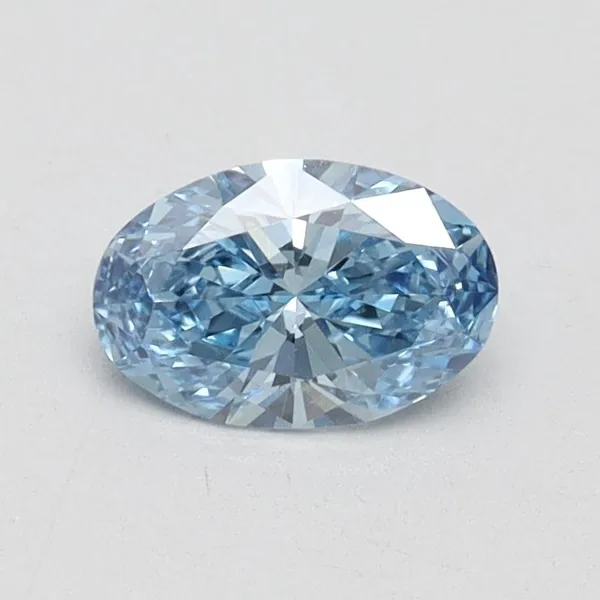 0.51ct OVAL Fancy Vivid Blue VVS2 Coloured Lab diamond