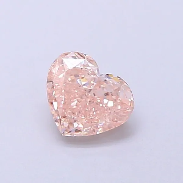 0.71ct HEART Fancy Pink VS1 Coloured Lab diamond