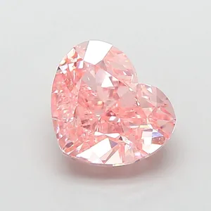 1.99ct HEART Fancy Intense Pink VS1 Coloured Lab diamond
