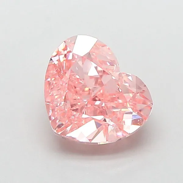 1.99ct HEART Fancy Intense Pink VS1 Coloured Lab diamond