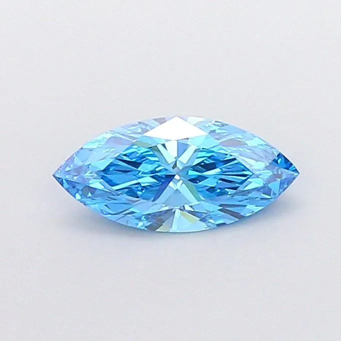 1.00ct MARQUISE Fancy Vivid Blue SI1 Coloured Lab diamond