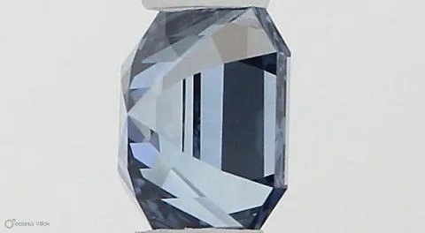0.3ct EMERALD Fancy Vivid Blue VVS1 Coloured Lab diamond
