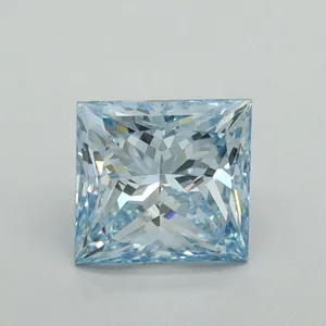 1.51ct PRINCESS Fancy Intense Blue VS1 Coloured Lab diamond