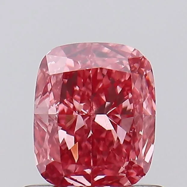 0.59ct CUSHION Fancy Vivid Pink VS2 Coloured Lab diamond