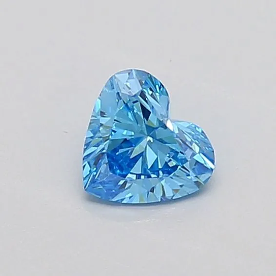 0.3ct HEART Fancy Vivid Blue VS1 Coloured Lab diamond