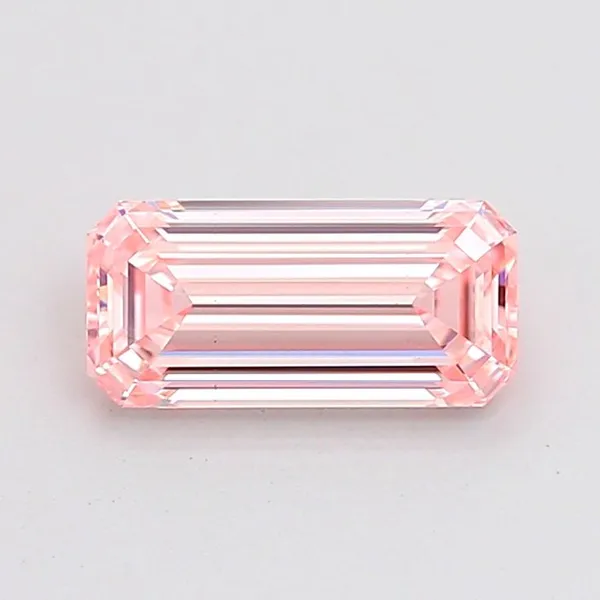 1.04ct EMERALD Fancy Intense Pink VS1 Coloured Lab diamond