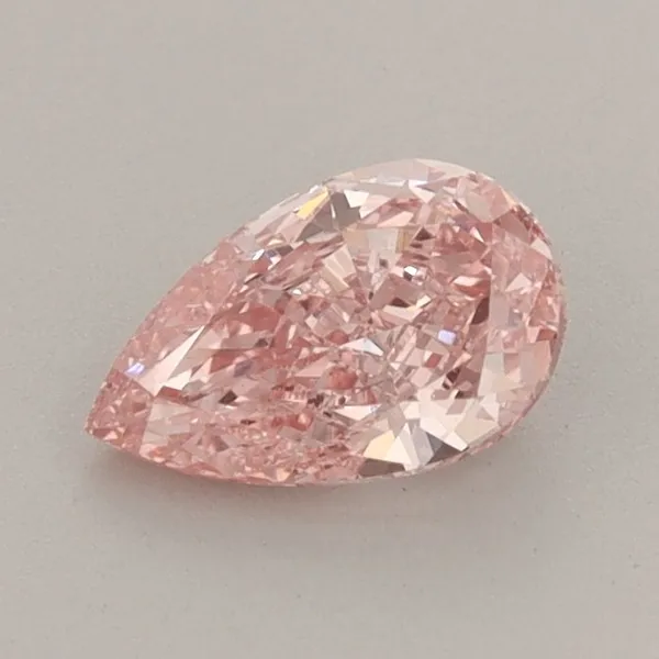 0.68ct PEAR Fancy Vivid Pink VS1 Coloured Lab diamond