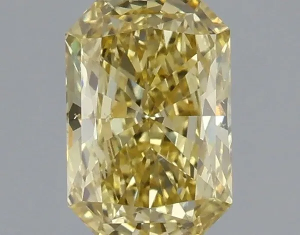 1.01ct RADIANT Fancy Vivid Yellow SI1 Coloured Lab diamond