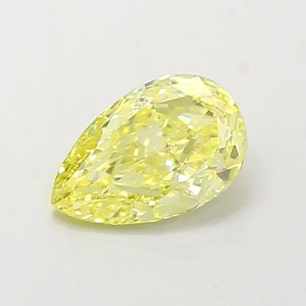 0.86ct PEAR Fancy Intense Yellow VS1 Coloured Lab diamond