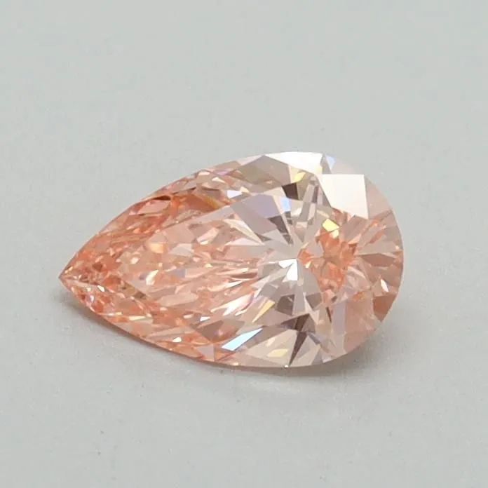 0.40ct PEAR Fancy Vivid Pink VVS2 Coloured Lab diamond
