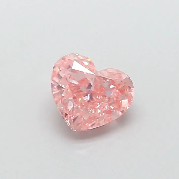 1.12ct HEART Fancy Intense Pink VVS2 Coloured Lab diamond