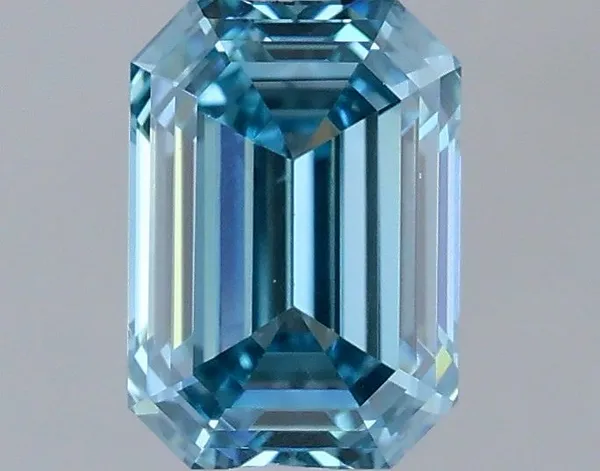 1.06ct EMERALD Fancy Vivid Blue VS2 Coloured Lab diamond