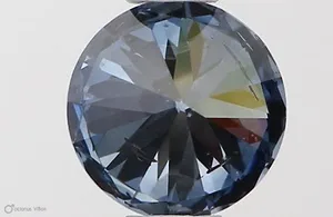 0.5ct ROUND Fancy Vivid Blue SI2 Coloured Lab diamond